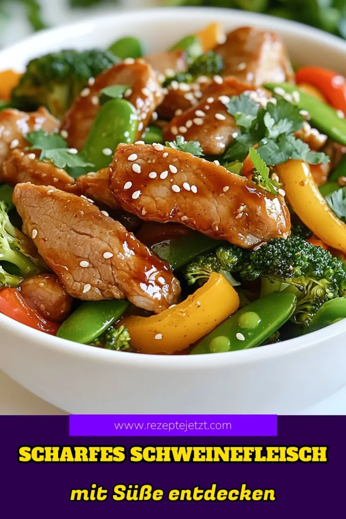 Entdecken Sie das köstliche Rezept für Ahorn-Sriracha Schweinefleisch! Dieses schnelle Pfannengericht vereint zartes Schweinefilet und würziges Gemüse in einem perfekten asiatischen Küche mit Schweinefleisch. In nur 30 Minuten genießen Sie ein aromatisches, würziges Gemüsegericht, das die ganze Familie lieben wird. Probieren Sie es aus und bringen Sie Abwechslung auf Ihren Tisch! #SchweinefiletRezept #SchnellePfannengerichte #AsiatischeKüche #WürzigesGemüsegericht