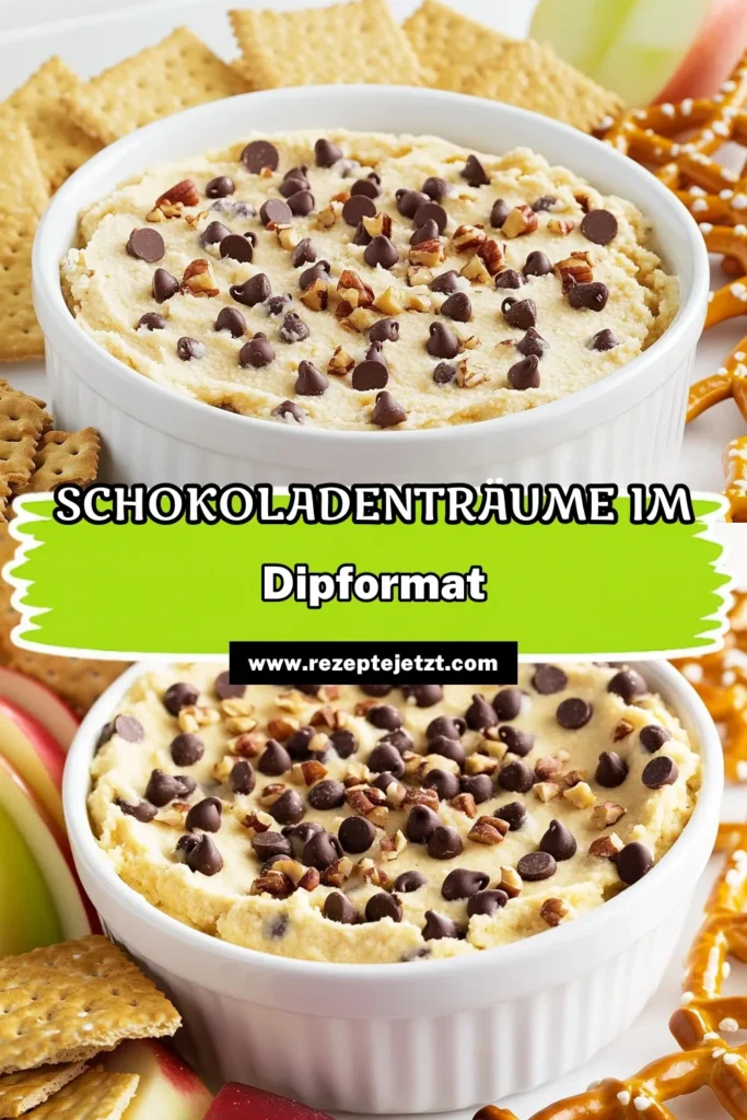 Entdecke den ultimativen Genuss mit diesem dekadenten Schokoladenstückchen-Teigdip! Perfekt zum Teilen, dieser cremige Dip kombiniert weiche Butter, Frischkäse und Mini-Schokoladenstückchen für ein unwiderstehliches Geschmackserlebnis. Serviere ihn mit Graham Crackern, Apfelscheiben oder Brezeln und verwöhne deine Gäste! Klicke jetzt für das vollständige Rezept und genieße diesen süßen Leckerbissen. #Schokoladenstückchen #Teigdip #Dessertrezepte #Nascherei