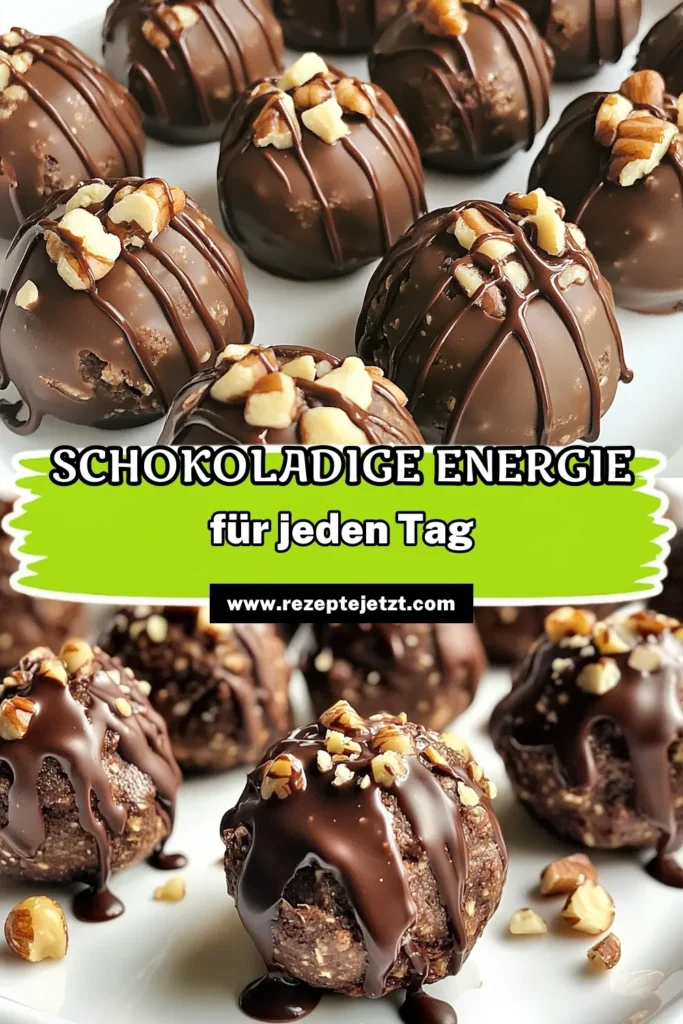 Entdecken Sie das Rezept für köstliche Schokoladen-Energie-Bällchen mit einem Energieschub dank Espresso! Diese gesunden Snacks sind nicht nur vegan, sondern auch perfekt für jeden, der Proteinbällchen liebt. Einfach zuzubereiten in nur 10 Minuten, sind diese Espresso-Energie-Bällchen der ideale Snack für unterwegs. Probieren Sie es aus und genießen Sie den Schokoladengenuss! Speichern Sie das Rezept jetzt! #gesundeSnacks #veganeEnergieBällchen #Proteinbällchen #SchokoladenEnergieBällchen