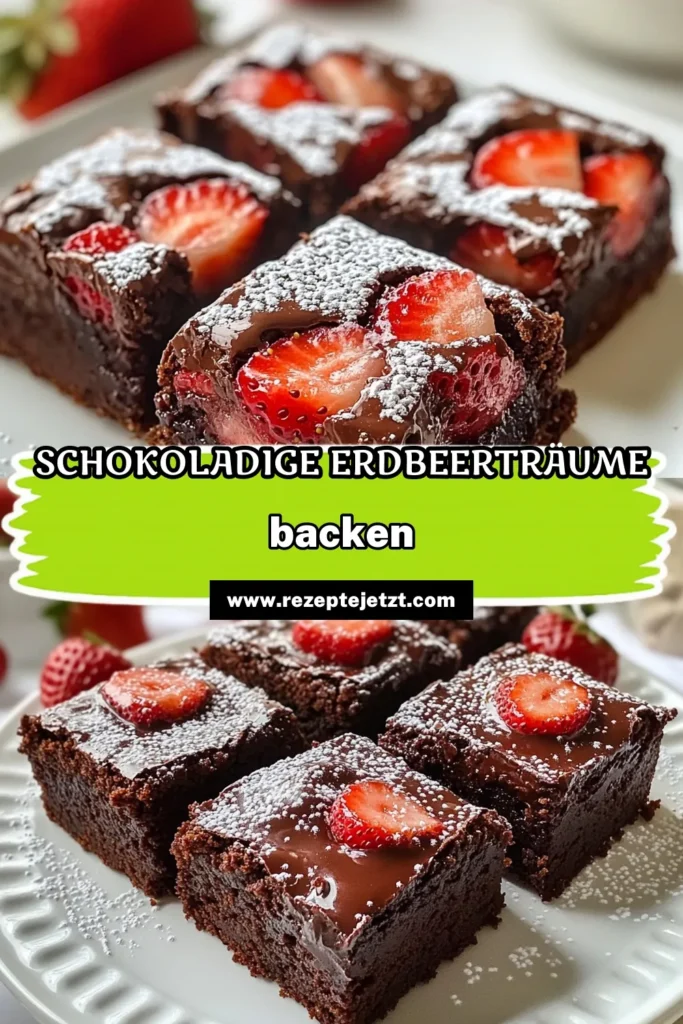 Entdecke das perfekte Rezept für Schokoladenüberzogene Erdbeer-Brownies! Diese einfachen Brownies mit Erdbeeren kombinieren saftige Erdbeeren und zartschmelzende Bitterschokolade – ein Genuss für jeden Anlas. Probiere dieses Erdbeer-Brownies Rezept aus und verwöhne dich selbst und deine Liebsten! Ideal für Feste und besondere Momente. Jetzt nachbacken und teilen! #SchokoladenüberzogeneErdbeerBrownies #ErdbeerBrowniesRezept #einfacheBrownies #BrowniesMitZartbitterschokolade