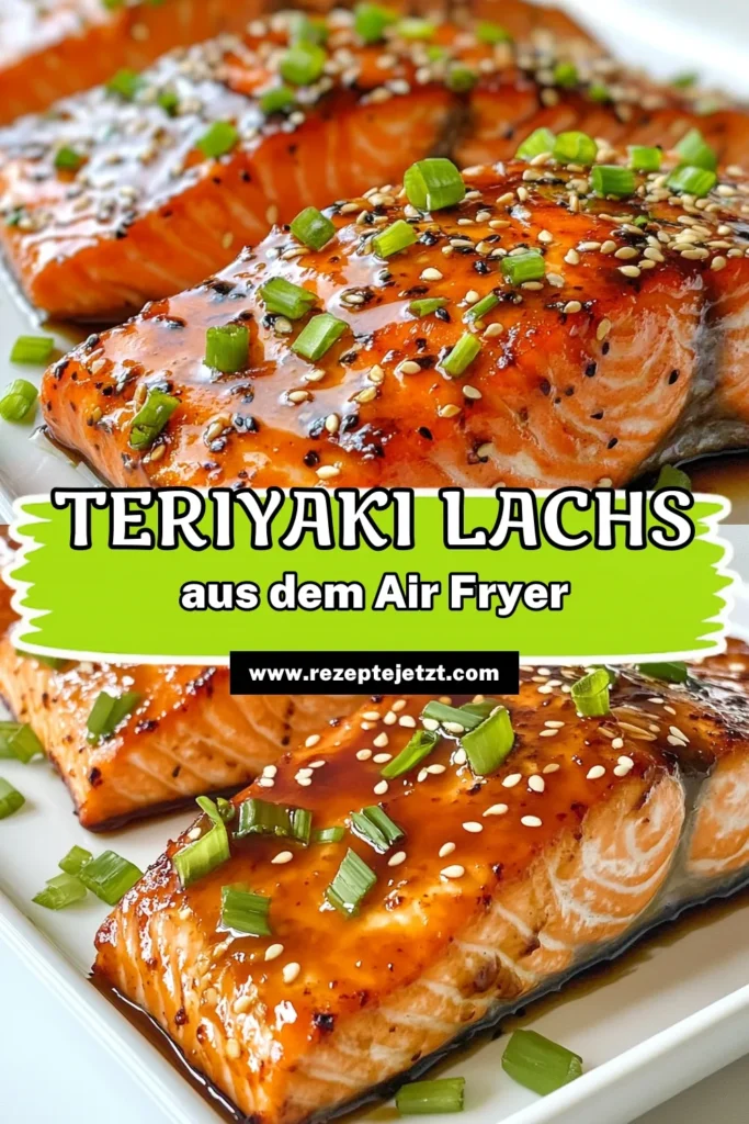 Entdecken Sie unser Rezept für köstlichen Air Fryer Lachs mit einer herzhaften Teriyaki-Marinade! Dieser gesunde Lachs im Air Fryer ist perfekt für schnelle Lachsrezepte und bietet ein köstliches asiatisches Geschmackserlebnis. In nur 50 Minuten genießen Sie saftigen Teriyaki Lachs, der einfach zuzubereiten ist. Probieren Sie es jetzt aus und überzeugen Sie sich selbst! #AirFryerLachs #TeriyakiLachsRezept #GesunderLachsImAirFryer #SchnelleLachsrezepte