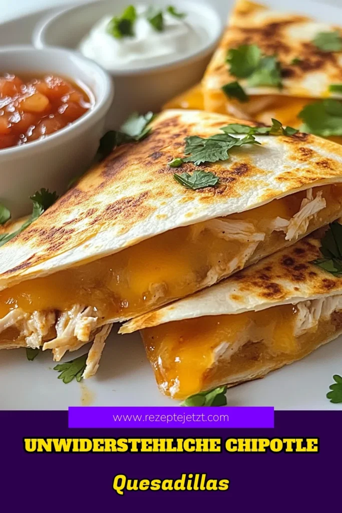 Entdecke dieses köstliche Chipotle-Honig-Hühnchen Quesadillas Rezept, das perfekt für jede Tex-Mex Abendessen-Idee ist! Mit zartem Hühnchen, schmelzendem Käse und einer perfekten Mischung aus Gewürzen wird die einfache Quesadilla Zubereitung zum Kinderspiel. Probiere dieses Rezept aus und beeindrucke deine Gäste! Speichere dir das Rezept für deine nächste Feier! #ChipotleHonigHühnchen #QuesadillasRezept #TexMexRezepte #HühnchenQuesadillas