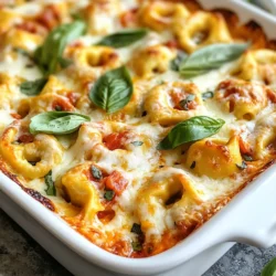 Für den köstlichen Gerösteten Paprika Tortellini Auflauf benötigen Sie: - 340 g Käse-Tortellini - 2 große geröstete rote Paprika, grob gehackt - 250 g Ricotta-Käse - 250 g geriebener Mozzarella-Käse, plus zusätzlich für das Topping - 50 g geriebener Parmesan-Käse - 500 ml Marinara-Sauce - 2 Knoblauchzehen, fein gehackt - 1 Teelöffel getrockneter Oregano - 1 Teelöffel rote Pfefferflocken (optional) - Frische Basilikumblätter zur Dekoration - Salz und Pfeffer nach Geschmack Achten Sie beim Kauf der Zutaten auf Qualität. Wählen Sie frische Paprika und hochwertigen Käse. Geröstete Paprika können Sie selbst machen oder im Glas kaufen. Frischer Ricotta hat einen besseren Geschmack als der im Supermarkt. Der Käse sollte gut schmelzen, damit der Auflauf schön cremig wird. Einige Zutaten können Sie leicht ersetzen. Verwenden Sie frische Tortellini anstelle von getrockneten, wenn Sie möchten. Für eine leichtere Variante probieren Sie Quark anstelle von Ricotta. Sie können auch Spinat oder Zucchini hinzufügen, um mehr Gemüse zu integrieren. Benötigen Sie eine milde Variante? Lassen Sie die roten Pfefferflocken einfach weg. {{ingredient_image_2}} Zuerst heizen Sie Ihren Ofen auf 190°C vor. Dies sorgt dafür, dass Ihr Auflauf gleichmäßig gart. Kochen Sie dann 340 g Käse-Tortellini. Nutzen Sie die Anweisungen auf der Verpackung. Kochen Sie die Tortellini bis sie al dente sind. Gießen Sie sie ab und stellen Sie sie beiseite. In einer großen Schüssel kombinieren Sie die grob gehackten gerösteten roten Paprika und 250 g Ricotta-Käse. Fügen Sie 250 g geriebenen Mozzarella-Käse und 50 g geriebenen Parmesan-Käse hinzu. Rühren Sie alles gut um. Fügen Sie dann 500 ml Marinara-Sauce, 2 fein gehackte Knoblauchzehen, 1 Teelöffel Oregano und rote Pfefferflocken hinzu. Vermengen Sie alles gut. Jetzt fügen Sie die gekochten Tortellini vorsichtig in die Mischung. Achten Sie darauf, dass die Tortellini gleichmäßig mit der Sauce überzogen sind. Schmecken Sie alles mit Salz und Pfeffer ab. Geben Sie die Tortellini-Mischung in eine eingefettete Auflaufform. Verteilen Sie sie gleichmäßig. Decken Sie das Gericht mit zusätzlichem geriebenem Mozzarella-Käse ab. Stellen Sie die Form in den vorgeheizten Ofen. Backen Sie den Auflauf für 25-30 Minuten. Er ist fertig, wenn der Käse geschmolzen und sprudelnd ist. Nehmen Sie den Auflauf aus dem Ofen und lassen Sie ihn 5 Minuten abkühlen. Vor dem Servieren garnieren Sie ihn mit frischen Basilikumblättern. Um die perfekten Tortellini zu kochen, sollten Sie folgendes beachten: - Verwenden Sie viel Wasser. Das hilft den Tortellini, gleichmäßig zu kochen. - Fügen Sie Salz zum Wasser hinzu. Dies verbessert den Geschmack der Tortellini. - Kochen Sie sie nur bis sie al dente sind. Das bedeutet, sie sollten innen noch etwas fest sein. - Rühren Sie gelegentlich um. So verhindern Sie, dass sie zusammenkleben. Wenn Sie diese Schritte befolgen, werden Ihre Tortellini perfekt und lecker. Die Käsemischung kann variieren, um neue Geschmäcker zu entdecken: - Fügen Sie Feta-Käse hinzu. Er bringt eine salzige Note. - Verwenden Sie Gouda oder Cheddar für einen anderen Geschmack. - Kombinieren Sie verschiedene Käsesorten für mehr Tiefe. - Experimentieren Sie mit Kräutern im Käse. Zum Beispiel, getrockneter Basilikum oder Thymian. Diese Variationen machen Ihr Gericht einzigartig und spannend. Eine knusprige Kruste ist der Schlüssel zu einem gelungenen Auflauf: - Verwenden Sie ausreichend Käse. Eine dicke Schicht geschmolzenen Mozzarella sorgt für Knusprigkeit. - Fügen Sie Paniermehl hinzu. Streuen Sie etwas über die Käseschicht, bevor Sie es backen. - Backen Sie bei hoher Hitze. So wird die Oberseite schön goldbraun. - Lassen Sie das Gericht etwas abkühlen. Dies hilft, die Kruste zu festigen. Mit diesen Tipps wird Ihre Tortellini-Bake unwiderstehlich und köstlich. Pro Tipps Käse Variation: Experimentieren Sie mit verschiedenen Käsesorten wie Fontina oder Gouda für einen einzigartigen Geschmack. Frische Kräuter: Fügen Sie frische Kräuter wie Thymian oder Rosmarin hinzu, um dem Gericht zusätzliche Aromen zu verleihen. Röstpaprika selber machen: Rösten Sie frische Paprika im Ofen oder auf dem Grill für einen intensiveren Geschmack anstelle von eingelegten Paprika. Vorbereitung im Voraus: Bereiten Sie das Gericht am Vortag vor und stellen Sie es vor dem Backen in den Kühlschrank, um Zeit zu sparen. {{image_4}} Wenn Sie eine vegetarische Version des Auflaufs möchten, ersetzen Sie die Tortellini durch Gemüse-Tortellini. Diese sind oft gefüllt mit Spinat oder Käse. Sie können auch zusätzliches Gemüse wie Zucchini oder Spinat einfügen. Geben Sie einfach die gehackten Gemüse zu der Paprika-Mischung. Das gibt mehr Geschmack und Nährstoffe. Für mehr Protein fügen Sie etwas Hähnchen oder Putenfleisch hinzu. Kochen Sie das Fleisch vorher und schneiden Sie es in kleine Stücke. Mischen Sie es in die Tortellini-Masse. Alternativ können Sie auch Kichererbsen verwenden. Diese sind eine gute pflanzliche Proteinquelle. Spielen Sie mit den Gewürzen! Fügen Sie frische Kräuter wie Thymian oder Rosmarin hinzu. Wenn Sie es schärfer mögen, erhöhen Sie die Menge an roten Pfefferflocken. Probieren Sie auch andere Käsesorten aus, wie Gouda oder Feta. Diese geben dem Gericht ein neues Aroma. Um den Roasted Red Pepper Tortellini Bake frisch zu halten, lassen Sie ihn zuerst abkühlen. Dann decken Sie ihn mit Frischhaltefolie oder Aluminiumfolie ab. Lagern Sie den Auflauf im Kühlschrank. Er bleibt dort bis zu drei Tage genießbar. Achten Sie darauf, ihn in einem luftdichten Behälter zu lagern, um Gerüche zu vermeiden. Einfrieren ist eine tolle Möglichkeit, Reste zu bewahren. Lassen Sie den Auflauf vollständig abkühlen. Teilen Sie ihn in Portionen auf und legen Sie die Stücke in gefriergeeignete Behälter. Sie können auch Frischhaltefolie verwenden, um die Portionen einzuwickeln. So bleibt der Geschmack erhalten. Der Auflauf kann bis zu drei Monate eingefroren werden. Achten Sie darauf, das Datum auf die Verpackung zu schreiben. Um den Auflauf wieder zu erwärmen, heizen Sie Ihren Ofen auf 180°C vor. Nehmen Sie den Auflauf aus dem Kühlschrank oder Gefrierfach. Wenn er gefroren ist, lassen Sie ihn zuerst im Kühlschrank auftauen. Decken Sie ihn mit Aluminiumfolie ab, um ein Austrocknen zu verhindern. Backen Sie ihn für 20-25 Minuten, bis er heiß ist. Wenn Sie eine knusprige Oberseite möchten, entfernen Sie die Folie in den letzten fünf Minuten. Genießen Sie die leckeren Aromen! Der Auflauf hält sich im Kühlschrank etwa drei bis vier Tage. Achte darauf, ihn in einem luftdichten Behälter aufzubewahren. So bleibt der Geschmack frisch und lecker. Wenn du ihn länger aufbewahren möchtest, friere ihn ein. Das hilft, die Qualität zu erhalten. Ja, du kannst frische Tortellini verwenden! Frische Tortellini haben oft einen besseren Geschmack und eine zarte Textur. Koche sie nur kurz, da sie schneller gar sind als die trockenen. Achte darauf, die Kochzeit auf der Verpackung zu überprüfen. Ja, du kannst auch andere Saucen ausprobieren! Eine Pesto-Sauce oder eine Sahnesauce passen gut zu diesem Auflauf. Du kannst sogar eine Tomatensauce mit Kräutern verwenden, um neue Geschmäcker zu entdecken. Sei kreativ und finde deine Lieblingskombination! Dieser Artikel hat Ihnen gezeigt, welche Zutaten Sie für Tortellini benötigen und wie Sie diese auswählen. Wir haben die Schritte zur Zubereitung und Backanweisungen besprochen. Die Tipps helfen Ihnen, perfekt gekochte Tortellini zu machen. Zudem gab es Ideen für Variationen und Hinweise zur Lagerung. Nutzen Sie diese Tipps, um Ihr Gericht zu verbessern. Experimentieren Sie mit verschiedenen Zutaten und genießen Sie die Vielfalt. Jeder Biss wird Ihnen Freude bringen!