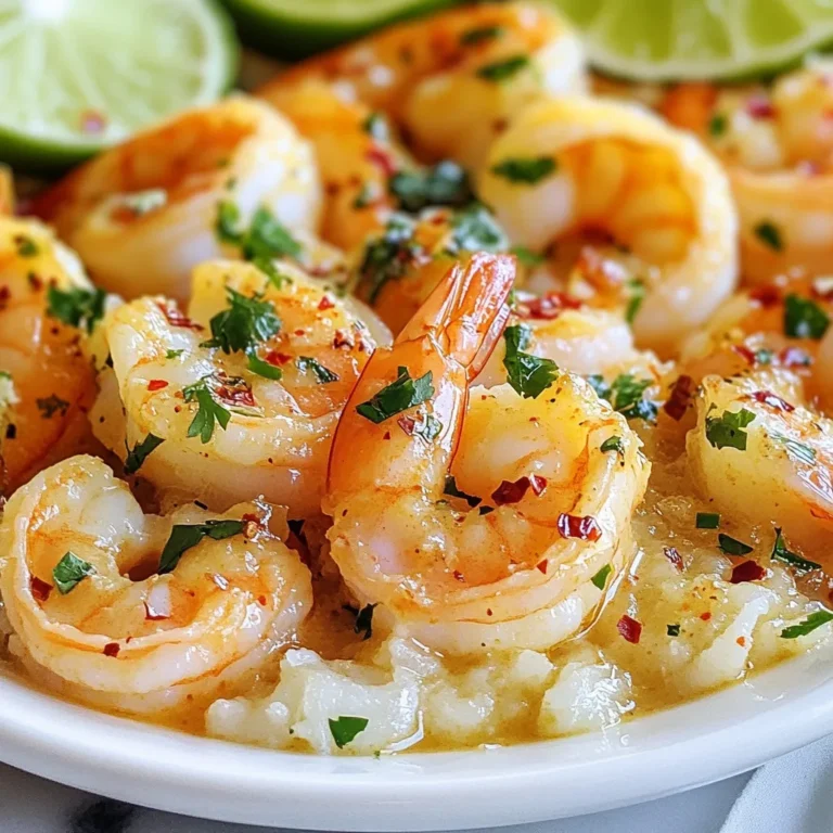 Für die Kokos-Limetten-Garnelen-Pfanne brauchst du folgende Hauptzutaten: - 450 g große Garnelen, geschält und entdarmt - 1 Esslöffel Olivenöl - 125 ml Kokosmilch - 1 Limette, abgerieben und ausgepresst - 2 Knoblauchzehen, fein gehackt - 1 Teelöffel frischer Ingwer, gerieben - 1 Esslöffel Honig Diese Zutaten bilden die Basis für das Gericht. Die Garnelen sind der Star und bringen viel Geschmack. Die Kokosmilch sorgt für eine cremige Textur, während die Limette Frische hinzufügt. Die richtigen Gewürze machen den Unterschied. Du benötigst: - 1/4 Teelöffel Chiliflocken (nach Geschmack anpassen) - Salz und Pfeffer nach Geschmack Chiliflocken geben dem Gericht eine angenehme Schärfe. Salz und Pfeffer sind wichtig, um die Aromen zu heben. Ich empfehle, die Gewürze nach und nach hinzuzufügen. So kannst du den Geschmack leicht anpassen. Für die perfekte Präsentation und den letzten Schliff: - Frischer Koriander, gehackt (zum Garnieren) - Limettenviertel (zum Servieren) Der Koriander bringt ein frisches Aroma. Die Limettenviertel sind ideal, um jedem Bissen einen spritzigen Kick zu verleihen. Serviere die Garnelen auf einem Bett aus Jasminreis oder Quinoa für eine vollwertige Mahlzeit. Träufle die restliche Sauce aus der Pfanne darüber, um den Geschmack zu intensivieren. {{ingredient_image_2}} Zuerst musst du alle Zutaten bereitstellen. Das macht das Kochen einfacher. Hier sind die Zutaten, die du brauchst: - 450 g große Garnelen, geschält und entdarmt - 1 Esslöffel Olivenöl - 125 ml Kokosmilch - 1 Limette, abgerieben und ausgepresst - 2 Knoblauchzehen, fein gehackt - 1 Teelöffel frischer Ingwer, gerieben - 1 Esslöffel Honig - 1/4 Teelöffel Chiliflocken (nach Geschmack anpassen) - Salz und Pfeffer nach Geschmack - Frischer Koriander, gehackt (zum Garnieren) - Limettenviertel (zum Servieren) Sobald du alles hast, kannst du mit dem Kochen beginnen. Erhitze das Olivenöl in einer großen Pfanne bei mittlerer Hitze. Wenn das Öl warm ist, füge die gehackten Knoblauchzehen und den geriebenen Ingwer hinzu. Lass sie für etwa eine Minute anbraten, bis sie gut riechen. Jetzt kommen die Garnelen in die Pfanne. Würze sie mit Salz, Pfeffer und Chiliflocken. Koche die Garnelen 2-3 Minuten lang. Wende sie einmal, damit sie gleichmäßig gar werden. Sie sollten rosa werden. Gieße jetzt die Kokosmilch, die Limettenschale, den Limettensaft und den Honig in die Pfanne. Rühre alles gut um, damit sich die Zutaten vermischen. Lass die Mischung zum Köcheln bringen. Koche sie dann für weitere 2-3 Minuten, bis die Sauce etwas dicker wird und die Garnelen fertig sind. Schmecke das Gericht ab. Füge nach Bedarf mehr Salz, Pfeffer oder Limettensaft hinzu. Nimm die Pfanne vom Herd. Garniere das Gericht mit frisch gehacktem Koriander. Serviere die Kokos-Limetten-Garnelen auf Jasminreis oder Quinoa. Lege Limettenviertel an die Seite für einen zusätzlichen spritzigen Kick. Träufle die restliche Sauce aus der Pfanne über das Gericht. So hast du ein tolles, einfaches Gericht, das jeder lieben wird! Um die Garnelen perfekt zu machen, achte auf die Frische. Frische Garnelen haben eine feste Textur. Sie sollten rosa oder grau sein, je nach Art. Achte beim Kochen darauf, sie nicht zu lange in der Pfanne zu lassen. Garniere sie, sobald sie rosa und undurchsichtig werden. So bleiben sie saftig und lecker. Schmecke die Garnelen während des Kochens ab. Du kannst die Chiliflocken nach deinem Geschmack anpassen. Für mehr Schärfe, füge einfach mehr hinzu. Wenn du es milder magst, reduziere sie. Auch Limettensaft kann variieren. Ein Spritzer mehr gibt einen frischen Kick. Sei kreativ mit Salz und Pfeffer. Bereite alle Zutaten im Voraus vor. Das spart Zeit beim Kochen. Hacke den Knoblauch und den Ingwer vor dem Kochen. Du kannst auch die Garnelen marinieren. Ein paar Minuten in Limettensaft und Honig machen sie noch leckerer. Wenn du wenig Zeit hast, serviere die Garnelen mit vorgekochtem Reis oder Quinoa. Pro Tipps Garnelen nicht überkochen: Achten Sie darauf, die Garnelen nur so lange zu kochen, bis sie rosa und fest sind, um eine zähe Konsistenz zu vermeiden. Frische Zutaten verwenden: Nutzen Sie frischen Limettensaft und frischen Koriander für den besten Geschmack und ein maximales Aroma. Würzen nach Geschmack: Passen Sie die Menge an Chili und Limettensaft je nach persönlichem Geschmack an, um die Schärfe und Frische zu optimieren. Beilagen kreativ wählen: Servieren Sie die Garnelen mit verschiedenen Beilagen wie Jasminreis, Quinoa oder sogar einem frischen Salat für Abwechslung. {{image_4}} Wenn du eine vegetarische oder vegane Option suchst, kannst du Tofu verwenden. Frittiere den Tofu bis er goldbraun ist. Ersetze die Garnelen durch 450 g gewürfelten Tofu. Die Kokosmilch und die Gewürze bleiben gleich. Du kannst auch Blumenkohl oder Zucchini als Basis verwenden. Diese Gemüsesorten nehmen die Aromen gut auf. Die Kokos-Limetten-Garnelen passen gut zu vielen Beilagen. Jasminreis ist eine beliebte Wahl. Du kannst auch Quinoa für mehr Protein verwenden. Probiere braunen Reis für einen nussigen Geschmack. Ein frischer Salat mit Limetten-Dressing ergänzt das Gericht perfekt. Wenn du es herzhaft magst, serviere die Garnelen auf einem Bett aus gebratenem Gemüse. Die Gewürze in diesem Rezept sind flexibel. Du kannst die Chiliflocken weglassen, wenn du es milder magst. Probiere auch frischen Koriander oder Basilikum für mehr Geschmack. Wenn du es würziger magst, füge mehr Ingwer oder eine Prise Cayennepfeffer hinzu. Experimentiere mit Limettenzesten für zusätzlichen Zitrusgeschmack. Sie können die Reste der Kokos-Limetten-Garnelen-Pfanne einfach aufbewahren. Lassen Sie das Gericht zuerst auf Raumtemperatur abkühlen. Dann legen Sie es in einen luftdichten Behälter. So bleiben die Aromen frisch. Im Kühlschrank hält es sich bis zu drei Tage. Wenn Sie mehr Zeit sparen möchten, können Sie die Garnelen auch einfrieren. Legen Sie die abgekühlten Garnelen in einen gefrierfesten Behälter. Trennen Sie sie von der Sauce, um die Textur zu bewahren. Die Garnelen können bis zu drei Monate im Gefrierfach bleiben. Zum Wiedererwärmen nehmen Sie die Garnelen aus dem Kühlschrank oder Gefrierfach. Erhitzen Sie sie in einer Pfanne bei mittlerer Hitze. Fügen Sie nach Bedarf etwas Kokosmilch hinzu. So bleibt das Gericht saftig. Sie können auch die Mikrowelle nutzen. Achten Sie darauf, das Gericht nicht zu lange zu erhitzen. So bleibt der Geschmack frisch und lecker. Du kannst die Kokos-Limetten-Garnelen bis zu drei Tage im Kühlschrank aufbewahren. Stelle sicher, dass du sie in einem luftdichten Behälter lagerst. Vor dem Servieren solltest du die Garnelen gut durchwärmen. Bei Raumtemperatur bleiben sie nicht lange frisch. Nach 2 Stunden sollten sie in den Kühlschrank. Ja, frische Garnelen sind perfekt für dieses Rezept. Sie haben einen tollen Geschmack und eine gute Textur. Achte darauf, sie gut zu reinigen und zu schälen. Du kannst auch gefrorene Garnelen verwenden. Lass sie einfach im Kühlschrank auftauen, bevor du mit dem Kochen beginnst. Jasminreis passt sehr gut zu Kokos-Limetten-Garnelen. Er nimmt die Sauce gut auf und hat einen feinen Duft. Quinoa ist eine gesunde Alternative. Du kannst auch Gemüse wie Brokkoli oder grüne Bohnen als Beilage servieren. Diese Optionen ergänzen das Gericht und bringen mehr Farbe auf den Teller. Die Kokos-Limetten-Garnelen-Pfanne ist einfach zuzubereiten und voller Geschmack. Wir haben die Hauptzutaten, Gewürze und Ideen zur Garnitur durchgenommen. Die Schritt-für-Schritt-Anleitung hilft dir, alles richtig zu machen. Tipps zur Perfektionierung und Variationen bieten dir Freiheit beim Kochen. Du kannst sogar Reste lagern und wieder aufwärmen. Denke daran, dass gute Planung den Unterschied macht. Probiere es aus und genieße jede köstliche Gabel!