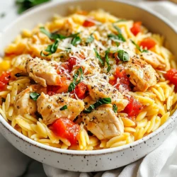 Für cremiges Tomaten-Basilikum-Hähnchen mit Orzo benötigst du: - 2 Hähnchenbrustfilets, gewürfelt - 1 Tasse Orzo-Nudeln - 1 Dose (400 g) zerdrückte Tomaten - 1 Tasse Hühnerbrühe - 1 Tasse Sahne - 1/2 Tasse geriebener Parmesan - 3 Knoblauchzehen, fein gehackt - 1 Teelöffel getrockneter Oregano - 1 Teelöffel rote Pfefferflocken (optional) - 1/4 Tasse frisches Basilikum, gehackt - 2 Esslöffel Olivenöl - Salz und Pfeffer nach Geschmack Die Wahl der Zutaten macht einen großen Unterschied. Achte darauf, frische Hähnchenbrust zu wählen. Diese bringt den besten Geschmack. Verwende auch frisches Basilikum, wenn möglich. Es gibt dem Gericht einen tollen Duft. Zerdrückte Tomaten aus der Dose sind praktisch, aber wähle eine Marke ohne Zusatzstoffe. So bleibt der Geschmack rein. Die Sahne macht das Gericht besonders cremig. Der Parmesan verleiht einen herzhaften Umami-Geschmack. Wenn du es scharf magst, füge die roten Pfefferflocken hinzu. Sie bringen eine angenehme Wärme. Hier sind einige Nährwerte für eine Portion cremiges Tomaten-Basilikum-Hähnchen mit Orzo: - Kalorien: ca. 450 kcal - Protein: ca. 30 g - Kohlenhydrate: ca. 40 g - Fett: ca. 20 g Diese Werte können variieren. Wenn du weniger Sahne oder Käse verwendest, sinken die Kalorien. Dieses Gericht ist nährstoffreich und sättigend. Es ist ideal für ein schnelles Abendessen. {{ingredient_image_2}} Zuerst sammeln wir alle Zutaten. Hier ist, was du brauchst: - 2 Hähnchenbrustfilets, gewürfelt - 1 Tasse Orzo-Nudeln - 1 Dose (400 g) zerdrückte Tomaten - 1 Tasse Hühnerbrühe - 1 Tasse Sahne - 1/2 Tasse geriebener Parmesan - 3 Knoblauchzehen, fein gehackt - 1 Teelöffel getrockneter Oregano - 1 Teelöffel rote Pfefferflocken (optional) - 1/4 Tasse frisches Basilikum, gehackt - 2 Esslöffel Olivenöl - Salz und Pfeffer nach Geschmack Sichere dir, dass alles gut vorbereitet ist. Das macht das Kochen einfacher und schneller. Beginne damit, das Olivenöl in einem großen Topf bei mittlerer Hitze zu erhitzen. Füge die gewürfelten Hähnchenbrustfilets hinzu. Würze sie mit Salz, Pfeffer und Oregano. Brate das Hähnchen an, bis es goldbraun ist. Das dauert etwa 5 bis 7 Minuten. Nehme das Hähnchen aus dem Topf und stelle es beiseite. Jetzt kommt der Knoblauch in den Topf. Füge auch die roten Pfefferflocken hinzu, wenn du etwas Schärfe magst. Brate den Knoblauch für etwa eine Minute an. Es wird sehr aromatisch duften. Jetzt rührst du die zerdrückten Tomaten und die Hühnerbrühe in den Topf. Lass die Mischung zum Köcheln bringen. Die Orzo-Nudeln kommen jetzt in den Topf. Rühre gut um und koche die Nudeln nach Packungsanweisung. Das dauert normalerweise 8 bis 10 Minuten, bis sie al dente sind. Reduziere die Hitze auf niedrig. Nun füge die Sahne und den geriebenen Parmesan hinzu. Rühre alles gut um, bis es cremig ist. Gib das gebratene Hähnchen zurück in den Topf. Mische das frische Basilikum unter. Lass alles einige Minuten zusammen erwärmen. Schmecke es mit Salz und Pfeffer ab. Achte darauf, die Hitze nicht zu hoch zu stellen. Wenn die Hitze zu stark ist, kann die Sahne gerinnen. Rühre regelmäßig um, damit nichts anbrennt. Wenn du magst, kannst du die Orzo-Nudeln etwas länger kochen, um sie weicher zu machen. Ein weiterer Tipp: Verwende frisches Basilikum für den besten Geschmack. Es bringt Frische und Aroma in das Gericht. Wenn du das Hähnchen nicht zu stark brätst, bleibt es saftig und zart. So wird dein cremiges Tomaten-Basilikum-Hähnchen perfekt. Für eine cremige Sauce ist die Sahne der Schlüssel. Achte darauf, sie bei niedriger Hitze einzurühren. So bleibt die Creme schön glatt. Parmesan verleiht dem Gericht nicht nur Geschmack, sondern auch zusätzliche Cremigkeit. Verwende frisch geriebenen Parmesan, um die besten Ergebnisse zu erzielen. Das frische Basilikum sorgt für einen tollen Duft und Geschmack. Füge es am Ende hinzu, damit es frisch bleibt. Wenn die Sauce zu dick wird, füge etwas Hühnerbrühe oder Wasser hinzu. Rühre gut um, bis die gewünschte Konsistenz erreicht ist. Wenn das Gericht zu salzig schmeckt, kannst du etwas mehr Sahne oder eine Prise Zucker hinzufügen. Das hilft, die Aromen auszugleichen. Wenn die Orzo-Nudeln zu weich sind, achte darauf, sie nicht zu lange zu kochen. Die perfekte Garzeit ist wichtig, um den Biss zu bewahren. Um Zeit zu sparen, bereite alle Zutaten vor dem Kochen vor. Hacke das Hähnchen, den Knoblauch und das Basilikum im Voraus. Das macht den Kochprozess schneller und einfacher. Verwende einen großen Topf, um alles zusammen zu kochen. So sparst du dir das Umfüllen und das Geschirr. Das Gericht ist in nur 30 Minuten fertig, perfekt für ein schnelles Abendessen unter der Woche. Pro Tipps Hähnchen marinieren: Lassen Sie das Hähnchen vor dem Kochen für mindestens 30 Minuten in einer Mischung aus Olivenöl, Zitronensaft und Gewürzen marinieren, um den Geschmack zu intensivieren. Orzo richtig kochen: Achten Sie darauf, die Orzo-Nudeln in ausreichend Salzwasser zu kochen, damit sie den besten Geschmack entwickeln und die perfekte Konsistenz erreichen. Frische Kräuter hinzufügen: Fügen Sie das frische Basilikum erst am Ende des Kochvorgangs hinzu, um das volle Aroma zu bewahren und die Farbe frisch zu halten. Variationen ausprobieren: Experimentieren Sie mit anderen Gemüsesorten wie Spinat oder Zucchini, um zusätzliche Nährstoffe und Abwechslung in das Gericht zu bringen. {{image_4}} Wenn du eine vegetarische Option möchtest, ersetze das Hähnchen durch Kichererbsen oder Tofu. Beides hat viel Protein und gibt dir einen tollen Geschmack. Du kannst die Kichererbsen einfach in den Topf geben, nachdem du den Knoblauch angebraten hast. Tofu kannst du vorher anbraten, um eine schöne Textur zu erhalten. Du kannst mit verschiedenen Gewürzen spielen, um neue Aromen zu entdecken. Füge zum Beispiel italienische Kräuter wie Thymian oder Rosmarin hinzu. Möchtest du es schärfer? Dann nutze mehr rote Pfefferflocken. Für einen asiatischen Twist kannst du Sojasauce und Ingwer verwenden. Experimentiere ruhig und finde deine perfekte Mischung. Für eine glutenfreie Variante verwende glutenfreie Orzo-Nudeln oder ersetze sie durch Quinoa. Quinoa ist nährstoffreich und gibt einen interessanten Geschmack. Achte darauf, die Hühnerbrühe als glutenfrei zu wählen. So bleibt dein Gericht gesund und lecker, ohne die glutenhaltigen Zutaten. Um dein cremiges Tomaten-Basilikum-Hähnchen Orzo richtig zu lagern, benutze einen luftdichten Behälter. Lasse das Gericht zuerst auf Raumtemperatur abkühlen. Dann decke es gut ab oder verschließe es fest. So bleibt der Geschmack frisch und die Textur lecker. Wenn du das Gericht wieder aufwärmen möchtest, kannst du die Mikrowelle oder den Herd nutzen. In der Mikrowelle, stelle die Temperatur auf mittel. Erhitze es für 1-2 Minuten. Rühre es zwischendurch um, damit es gleichmäßig warm wird. Auf dem Herd, erwärme es in einem kleinen Topf. Füge einen Schuss Sahne oder Brühe hinzu, um die Cremigkeit zu erhalten. Erhitze es bei mittlerer Hitze und rühre oft um. Im Kühlschrank bleibt dein Gericht etwa 3-4 Tage frisch. Achte darauf, es gut verpackt zu halten. Im Gefrierschrank kann es bis zu 3 Monate aufbewahrt werden. Friere es in Portionen ein, damit du nur das auftauen kannst, was du brauchst. Denke daran, dass die Textur beim Einfrieren leicht verändert werden kann. Die Zubereitungszeit für cremiges Tomaten-Basilikum-Hähnchen mit Orzo beträgt nur 30 Minuten. Du brauchst 10 Minuten für die Vorbereitung und 20 Minuten zum Kochen. Das Gericht ist schnell und einfach, ideal für ein schnelles Abendessen. Ja, du kannst frische Tomaten verwenden. Du musst etwa 4-5 mittelgroße Tomaten schälen und würfeln. Frische Tomaten geben dem Gericht einen lebendigeren Geschmack. Achte darauf, die Tomaten gut zu kochen, damit sie weich werden. Als Beilage passen viele Dinge. Ein einfacher gemischter Salat ist leicht und frisch. Knuspriges Brot oder Baguette schmecken auch gut. Du kannst auch gedünstetes Gemüse wie Brokkoli oder grüne Bohnen servieren, um mehr Farbe auf den Teller zu bringen. Dieser Blogbeitrag bietet eine vollständige Anleitung zur Zubereitung von cremigem Tomaten-Basilikum-Hähnchen mit Orzo. Wir haben die wichtigsten Zutaten, detaillierte Schritte und nützliche Tipps behandelt. Du hast jetzt viele Ideen für Variationen und Aufbewahrung. Achte auf die Qualität der Zutaten, um die besten Aromen zu erzielen. Mit den hilfreichen Tipps wirst du perfekte Ergebnisse erzielen. Lass dich nicht von Fehlern entmutigen; sie sind Teil des Lernens. Nutze dieses Wissen und koche mit Freude!