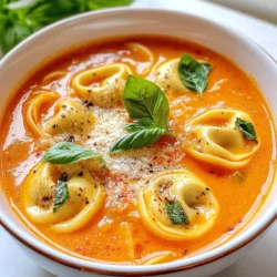 - 2 Esslöffel Olivenöl - 1 mittelgroße Zwiebel, gewürfelt - 3 Knoblauchzehen, fein gehackt - 1 Dose (28 oz) gehackte Tomaten - 4 Tassen Gemüsebrühe - 1 Teelöffel getrockneter Oregano - 1 Teelöffel getrocknetes Basilikum - ½ Teelöffel rote Pfefferflocken (optional) - 1 Paket (9 oz) frische Käse-Tortellini - 1 Tasse Sahne - Salz und Pfeffer nach Geschmack - Frische Basilikumblätter zum Garnieren - Geriebener Parmesan zum Servieren Wenn Sie frische Zutaten wählen, achten Sie auf Farbe und Textur. Die Zwiebel sollte fest und ohne dunkle Flecken sein. Knoblauchzehen müssen fest und trocken sein. Wählen Sie Tomaten in Dosen, die ohne Zusätze sind. Frische Basilikumblätter sollten grün und duftend sein. Achten Sie darauf, dass die Tortellini weich und nicht gefroren sind. Für eine glutenfreie Suppe können Sie glutenfreie Tortellini verwenden. Ersetzen Sie die Sahne durch Kokosmilch, um laktosefrei zu sein. Wenn jemand allergisch gegen Tomaten ist, versuchen Sie pürierte Karotten oder Kürbis. Verwenden Sie Gemüsebrühe, die keine Allergene enthält. {{ingredient_image_2}} Um die cremige Tomaten-Tortellini-Suppe zuzubereiten, folgen Sie diesen einfachen Schritten: 1. Erhitzen Sie 2 Esslöffel Olivenöl in einem großen Topf bei mittlerer Hitze. 2. Fügen Sie eine gewürfelte Zwiebel hinzu. Braten Sie sie 5-7 Minuten lang an, bis sie weich und durchsichtig ist. 3. Geben Sie 3 fein gehackte Knoblauchzehen dazu. Braten Sie sie für 1-2 Minuten, bis sie duften. 4. Gießen Sie eine Dose gehackte Tomaten und 4 Tassen Gemüsebrühe in den Topf. 5. Fügen Sie 1 Teelöffel Oregano, 1 Teelöffel Basilikum und ½ Teelöffel rote Pfefferflocken hinzu. Lassen Sie alles für 10 Minuten köcheln. 6. Geben Sie ein Paket frische Käse-Tortellini in den Topf. Kochen Sie sie nach Packungsanweisung, meist 4-5 Minuten. 7. Reduzieren Sie die Hitze und rühren Sie 1 Tasse Sahne unter. Lassen Sie die Suppe für 2-3 Minuten warm werden. 8. Schmecken Sie die Suppe mit Salz und Pfeffer ab und passen Sie die Gewürze an. Das Anbraten der Zwiebel ist wichtig. Es bringt Süße und Geschmack. Knoblauch sollte nur kurz angebraten werden. So bleibt er aromatisch, aber nicht bitter. Das Köcheln der Suppe hilft, die Aromen zu vereinen. Es sorgt für eine reichhaltige Basis. Die Suppe sollte cremig, aber nicht zu dick sein. Wenn sie zu dick ist, fügen Sie etwas Gemüsebrühe hinzu. Rühren Sie gut um, um eine gleichmäßige Konsistenz zu erreichen. Achten Sie darauf, die Sahne erst am Ende hinzuzufügen. So bleibt die Suppe samtig und frisch. Um den Geschmack deiner cremigen Tomaten-Tortellini-Suppe zu verstärken, gibt es viele einfache Tricks. Du kannst frische Kräuter wie Basilikum oder Oregano hinzufügen. Diese Kräuter geben den besten Geschmack. Auch ein Spritzer Zitronensaft kann die Aromen aufhellen. Für einen zusätzlichen Kick sind rote Pfefferflocken eine tolle Wahl. Achte darauf, sie sparsam zu verwenden, um die Hitze zu kontrollieren. Ein häufiger Fehler ist, die Zwiebeln zu kurz anzubraten. Sie sollten weich und leicht goldbraun sein. Dies bringt den besten Geschmack. Wenn du die Sahne hinzufügst, achte darauf, die Hitze zu reduzieren. Zu hohe Hitze kann die Sahne gerinnen lassen. Schließlich, schmecke die Suppe vor dem Servieren ab. So kannst du sicherstellen, dass sie perfekt gewürzt ist. Garnierungen machen deine Suppe noch schöner und leckerer. Frische Basilikumblätter sind eine großartige Wahl. Sie fügen Farbe und Frische hinzu. Geriebener Parmesan ist ein Muss. Er bringt einen herzhaften Geschmack. Du kannst auch ein Stück knuspriges Brot dazu servieren. Es passt gut zur Suppe und macht das Essen noch besser. Pro Tipps Frische Kräuter verwenden: Verwenden Sie frische Kräuter anstelle von getrockneten, um den Geschmack der Suppe zu intensivieren. Variieren Sie die Brühe: Experimentieren Sie mit Gemüse- oder Hühnerbrühe für unterschiedliche Geschmäcker. Für eine vegane Variante: Ersetzen Sie die Sahne durch Kokosmilch oder eine pflanzliche Sahnealternative. Zusätzliche Proteine hinzufügen: Fügen Sie geröstete Kichererbsen oder Hähnchenstücke hinzu, um die Suppe noch nahrhafter zu machen. {{image_4}} Wenn Sie eine vegetarische Variante der cremigen Tomaten-Tortellini-Suppe wünschen, ist das ganz einfach! Diese Suppe ist bereits fleischfrei. Sie können die Brühe durch Gemüsebrühe ersetzen. Das macht die Suppe noch gesünder. Viele mögen zusätzlich frisches Gemüse. Zucchini, Karotten oder Spinat sind tolle Optionen. Diese Zutaten bringen mehr Farbe und Nährstoffe in Ihr Gericht. Möchten Sie Ihrer Suppe etwas mehr Biss geben? Fügen Sie gebratenes Hähnchen oder Wurst hinzu. Diese Zutaten machen die Suppe herzhaft. Wenn Sie mehr Gemüse mögen, probieren Sie Erbsen oder Paprika. Sie bringen Süße und Textur. Achten Sie darauf, die Garzeit anzupassen, wenn Sie frische Zutaten hinzufügen. So bleibt alles schön zart. Die Gewürze machen einen großen Unterschied im Geschmack. Oregano und Basilikum sind klassisch, aber Sie können experimentieren! Thymian bringt einen erdigen Geschmack. Fügen Sie mehr rote Pfefferflocken hinzu, wenn Sie es scharf mögen. Wenn Sie etwas Frisches suchen, probieren Sie Zitrone oder Limette. Diese Zitrusfrüchte bringen eine schöne Frische in die Suppe. Denken Sie daran, die Gewürze nach und nach hinzuzufügen. So können Sie den Geschmack besser steuern. Um die cremige Tomaten-Tortellini-Suppe frisch zu halten, lagern Sie sie in einem luftdichten Behälter. Warten Sie, bis die Suppe auf Raumtemperatur abgekühlt ist, bevor Sie sie in den Kühlschrank stellen. So vermeiden Sie Kondenswasser und das Wachstum von Bakterien. Wenn Sie die Suppe wieder aufwärmen, verwenden Sie einen Topf auf mittlerer Hitze. Fügen Sie ein wenig Wasser oder Brühe hinzu, um die Konsistenz zu verbessern. Rühren Sie häufig, um ein Anbrennen zu verhindern. Sie können die Suppe auch in der Mikrowelle erhitzen, aber achten Sie darauf, sie in kurzen Intervallen zu erwärmen. Im Kühlschrank hält sich die Suppe etwa 3 bis 4 Tage. Wenn Sie die Suppe länger aufbewahren möchten, können Sie sie einfrieren. Sie bleibt bis zu 3 Monate im Gefrierschrank frisch. Achten Sie darauf, die Suppe in Portionen zu einfrieren, damit Sie nur das auftauen, was Sie brauchen. Die Zubereitung dieser Suppe dauert insgesamt etwa 30 Minuten. Die Vorbereitungszeit beträgt 10 Minuten. Danach kochen Sie die Suppe in etwa 20 Minuten. Es ist eine schnelle und einfache Mahlzeit, die wenig Zeit in Anspruch nimmt. Ja, Sie können die Suppe im Voraus zubereiten. Kochen Sie die Suppe und lassen Sie sie abkühlen. Füllen Sie sie dann in einen Behälter und lagern Sie sie im Kühlschrank. Sie bleibt dort bis zu drei Tage frisch. Wenn Sie sie essen möchten, wärmen Sie sie einfach auf dem Herd oder in der Mikrowelle. Zu dieser Suppe passen viele leckere Beilagen. Hier sind einige Vorschläge: - Knuspriges Brot - Ein gemischter grüner Salat - Ein Stück Focaccia - Käse-Cracker Diese Beilagen ergänzen die Aromen der Suppe und machen das Essen noch besser. Diese Blogpost hat dir alle wichtigen Details zur Zubereitung der cremigen Tomaten-Tortellini-Suppe gegeben. Wir haben die Zutaten, die Zubereitungsschritte und hilfreiche Tipps behandelt. Denke daran, frische Zutaten zu wählen und häufige Fehler zu vermeiden. Variationen wie vegetarische Optionen machen das Rezept flexibel. Achte auf die Lagerung, damit die Suppe lange frisch bleibt. Du bist nun bereit, diese köstliche Suppe zuzubereiten und zu genießen. Viel Spaß beim Kochen!