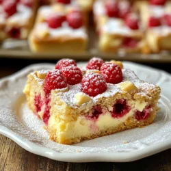 Für die perfekten Weiße Schokoladen-Himbeer-Blondies brauchen Sie diese Hauptzutaten: - 1 Tasse ungesalzene Butter, geschmolzen - 1 Tasse brauner Zucker, fest verpackt - 1/2 Tasse Kristallzucker - 2 große Eier - 2 Teelöffel Vanilleextrakt - 2 Tassen Weizenmehl - 1 Teelöffel Backpulver - 1/2 Teelöffel Salz - 1 Tasse weiße Schokoladenstückchen - 1 Tasse frische Himbeeren Diese Zutaten bilden die Basis für einen leckeren und saftigen Blondie. Die Kombination aus Butter und Zucker sorgt für eine süße und reichhaltige Textur. Die Eier helfen beim Binden der Zutaten. Frische Himbeeren sind entscheidend für den Geschmack. Wählen Sie Himbeeren, die fest und prall sind. Sie sollten eine tiefe, lebendige Farbe haben. Vermeiden Sie Beeren, die matschig oder schimmelig sind. Achten Sie darauf, dass die Himbeeren gut duften. Am besten kaufen Sie sie in der Saison, wenn sie frisch und süß sind. Wenn Sie keine weißen Schokoladenstückchen haben, gibt es Alternativen. Sie können auch Milchschokolade oder Zartbitterschokolade verwenden. Diese geben einen anderen, aber leckeren Geschmack. Eine weitere Option sind Schokoladentropfen oder sogar gehackte Schokolade. Experimentieren Sie mit verschiedenen Sorten, um Ihre eigene Note hinzuzufügen. {{ingredient_image_2}} Heize deinen Ofen auf 175 °C vor. Nimm eine Backform von 23x33 cm. Fette die Form gut ein oder lege sie mit Backpapier aus. Dadurch wird das Herausnehmen der Blondies viel einfacher. In einer großen Schüssel mische die geschmolzene Butter mit braunem und Kristallzucker. Rühre gut um, bis alles gleichmäßig aussieht. Füge dann die zwei Eier hinzu, eins nach dem anderen. Rühre nach jedem Ei gut um. Jetzt kommt der Vanilleextrakt dazu. Rühre ihn ebenfalls unter. Nimm eine separate Schüssel und vermische das Mehl, Backpulver und Salz. Gib die trockenen Zutaten nach und nach zur feuchten Mischung. Rühre vorsichtig, bis alles gerade so vermengt ist. Jetzt füge die weißen Schokoladenstückchen und die frischen Himbeeren hinzu. Sei vorsichtig, damit die Himbeeren nicht zerdrückt werden. Gieße den Teig in die vorbereitete Backform und verteile ihn gleichmäßig. Beim Backen von Blondies gibt es einige Fehler, die leicht passieren. Achte darauf, die Butter nicht zu heiß zu machen. Sie sollte geschmolzen sein, aber nicht kochen. Das kann die Textur verändern. Mische die Zutaten nicht zu lange. Übermischung kann die Blondies hart machen. Achte darauf, die Himbeeren vorsichtig unterzuheben. So bleiben sie ganz und geben einen schönen Fruchtgeschmack. Die perfekte Konsistenz ist weich und fudgy. Um dies zu erreichen, backe die Blondies nicht zu lange. Nutze einen Zahnstocher, um zu testen, ob sie fertig sind. Wenn er mit ein paar feuchten Krümeln herauskommt, sind sie perfekt. Lass die Blondies auch nicht zu lange abkühlen. Sie setzen sich, wenn sie vollständig abgekühlt sind, und werden noch besser. Du kannst die Blondies nach Lust und Laune variieren. Probiere dunkle Schokolade oder Milchschokolade für einen anderen Geschmack. Auch andere Früchte wie Erdbeeren oder Blaubeeren passen gut. Lass deiner Kreativität freien Lauf! Pro Tipps Butter richtig schmelzen: Achten Sie darauf, die Butter nicht zu überhitzen, da sie sonst anfängt zu sprudeln und eventuell verbrennt. Am besten bei niedriger Hitze schmelzen. Frische Himbeeren verwenden: Wählen Sie reife, frische Himbeeren für den besten Geschmack. Überreifen oder gefrorene Himbeeren können den Teig matschig machen. Die Backzeit im Auge behalten: Jeder Ofen ist unterschiedlich, daher ist es wichtig, die Blondies gegen Ende der Backzeit regelmäßig zu überprüfen, um ein Überbacken zu vermeiden. Abkühlen lassen: Lassen Sie die Blondies in der Form etwas abkühlen, bevor Sie sie herausnehmen. Dies hilft, dass sie beim Schneiden nicht auseinanderfallen. {{image_4}} Wenn du etwas Crunch in deinen Blondies magst, füge Nüsse hinzu! Walnüsse oder Mandeln passen gut zu den süßen Himbeeren und der weißen Schokolade. Mahle die Nüsse grob und mische sie zusammen mit den Schokoladenstückchen und Himbeeren in den Teig. So erhältst du eine schöne Textur. Für glutenfreie Blondies kannst du einfach das Weizenmehl durch eine glutenfreie Mehlmischung ersetzen. Achte darauf, eine Mischung zu wählen, die gleich gut bindet. Das sorgt dafür, dass deine Blondies nicht auseinanderfallen. Die anderen Zutaten bleiben gleich, und du hast ein leckeres, glutenfreies Dessert. Wenn du eine vegane Version machen möchtest, ersetze die Eier durch Apfelmus oder Leinsamen. Verwende pflanzliche Margarine anstelle von Butter. Für die weiße Schokolade gibt es auch vegane Optionen. Achte darauf, dass alle Zutaten pflanzlich sind, um dein Rezept vegan zu halten. So kannst du alle genießen! Um die Frische deiner weißen Schokoladen-Himbeer-Blondies zu bewahren, lagere sie in einem luftdichten Behälter. Dieser Behälter schützt sie vor Luft und Feuchtigkeit. Du solltest die Blondies erst einmal abkühlen lassen. Schneide sie dann in Stücke und lege sie in den Behälter. So bleiben sie weich und lecker. Du kannst die Blondies im Kühlschrank oder Gefrierfach aufbewahren. Im Kühlschrank bleiben sie bis zu einer Woche frisch. Wenn du sie länger aufbewahren möchtest, lege sie in das Gefrierfach. Dort halten sie bis zu drei Monate. Achte darauf, sie gut einzupacken, damit sie keinen Frostgeschmack annehmen. Wenn du die Blondies wieder aufwärmen möchtest, gehe so vor: Nimm ein Stück und lege es auf einen Teller. Erhitze es für 10-15 Sekunden in der Mikrowelle. Du kannst auch den Ofen verwenden. Bei 160 °C erwärmst du sie für etwa 5-7 Minuten. So bleiben sie schön weich und die Schokolade schmilzt leicht. Weiße Schokoladen-Himbeer-Blondies halten bis zu fünf Tage. Bewahren Sie sie in einem luftdichten Behälter auf. So bleibt die Feuchtigkeit erhalten. Sie können die Blondies auch einfrieren. In einem gefrierfesten Behälter halten sie bis zu drei Monate. Lassen Sie sie einfach im Kühlschrank auftauen, bevor Sie sie essen. Ja, gefrorene Himbeeren sind eine gute Option. Sie sind oft frisch eingefroren und behalten ihren Geschmack. Verwenden Sie sie direkt aus dem Gefrierfach. Kein Auftauen nötig! Achten Sie darauf, die Himbeeren vorsichtig in den Teig zu heben. So vermeiden Sie, dass sie zerdrückt werden und den Teig färben. Blondies sind eine hellere Version von Brownies. Sie enthalten keinen Kakao. Stattdessen haben sie einen süßen, buttrigen Geschmack. Blondies sind oft weicher und zäher. Brownies sind dunkler und schmecken schokoladiger. Beide sind lecker, aber sie bieten unterschiedliche Geschmäcker und Texturen. Zusammenfassend haben wir gelernt, wie man leckere weiße Schokoladen-Himbeer-Blondies zubereitet. Wir haben die besten Zutaten, Schritt-für-Schritt-Anleitungen und nützliche Tipps besprochen. Du kannst auch tolle Variationen ausprobieren, um deine Blondies einzigartig zu machen. Achte darauf, sie richtig zu lagern, damit sie frisch bleiben. Ob du sie für dich selbst oder für Freunde backst, diese Blondies werden sicher gut ankommen. Viel Spaß beim Backen und Genießen!