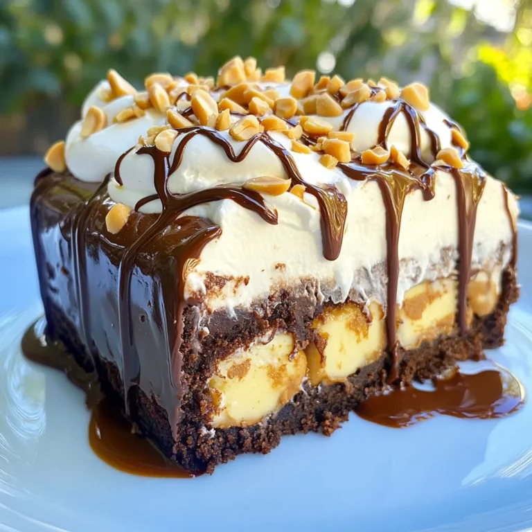 Für diesen leckeren Kuchen brauchen wir: - 1 Packung Schokoladenkuchenteigmischung (plus die auf der Verpackung angegebenen Zutaten: Eier, Öl, Wasser) - 1 Tasse cremige Erdnussbutter - 1 Tasse Milch - 1 Tasse Puderzucker - 1 Tasse Schlagsahne (oder Schlagsahneersatz) - 1 Teelöffel Vanilleextrakt - Schokoladensirup zum Beträufeln - Gehackte Erdnüsse zum Garnieren Diese Zutaten geben dem Kuchen seinen tollen Geschmack. Die Schokoladenkuchenteigmischung sorgt für eine schnelle Zubereitung. Cremige Erdnussbutter und Milch machen die Füllung reichhaltig und lecker. Ich empfehle, eine gute Marke für die Schokoladenkuchenteigmischung zu wählen. Marken wie Dr. Oetker oder Betty Crocker sind beliebt. Diese Marken haben gleichbleibende Qualität. Für die Erdnussbutter wähle ich oft Jif oder Skippy. Diese sind cremig und leicht zu verwenden. Bei der Schlagsahne kann man auf die Marke Whipping Cream zurückgreifen, um die besten Ergebnisse zu erzielen. Wenn du nach Alternativen suchst, gibt es viele Möglichkeiten. Du kannst glutenfreie Kuchenteigmischungen verwenden. Diese findest du in vielen Supermärkten. Für vegane Optionen ersetze die Schlagsahne durch Kokosnusscreme. Auch Erdnussbutter kann durch Mandelbutter ersetzt werden. So bleibt der Kuchen lecker, auch für spezielle Diäten. {{ingredient_image_2}} Heize deinen Ofen auf 175 Grad Celsius vor. Fette eine 9x13 Zoll große Backform mit etwas Butter ein. Bestäube die Form mit Mehl, damit der Kuchen nicht kleben bleibt. So hast du später keine Probleme beim Herausnehmen des Kuchens. Nimm die Schokoladenkuchenteigmischung und folge den Anweisungen auf der Verpackung. Füge die benötigten Zutaten wie Eier, Öl und Wasser hinzu. Rühre alles gut um, bis der Teig glatt ist. Gieße den Teig in die vorbereitete Form. Backe ihn für etwa 30 bis 35 Minuten. Überprüfe mit einem Holzstäbchen, ob der Kuchen fertig ist. Er sollte sauber herauskommen. Lass den Kuchen nach dem Backen für 10 Minuten abkühlen. Während der Kuchen abkühlt, bereite die Füllung vor. Vermische in einer Schüssel die Milch, Erdnussbutter und den Puderzucker. Rühre alles gut, bis die Mischung glatt und cremig ist. Wenn der Kuchen abgekühlt ist, steche mit einem Holzlöffel oder Zahnstocher Löcher in die Oberfläche. Die Löcher sollten tief genug sein, damit die Füllung gut eindringen kann. Gieße die Erdnussbuttermischung gleichmäßig über den Kuchen und lass ihn für 30 Minuten ruhen. Schlage in einer separaten Schüssel die Schlagsahne mit dem Vanilleextrakt, bis sich weiche Spitzen bilden. Verteile die Schlagsahne gleichmäßig auf dem Kuchen. Beträufle die Schlagsahne mit Schokoladensirup. Streue gehackte Erdnüsse als Topping darüber. Kühl den Kuchen für mindestens 1 bis 2 Stunden im Kühlschrank. So ziehen die Aromen gut durch und der Kuchen wird noch leckerer. Ein häufiger Fehler ist, den Kuchen nicht genug abkühlen zu lassen. Wenn der Kuchen zu heiß ist, kann die Füllung nicht gut eindringen. Das ist wichtig für den Geschmack. Achte darauf, dass du gleichmäßig Löcher stichst. Wenn sie zu weit auseinander sind, verteilt sich die Füllung nicht gut. Das macht den Kuchen weniger lecker. Für eine schöne, cremige Füllung mische die Erdnussbutter mit der Milch und dem Puderzucker gründlich. So wird die Mischung glatt und gut gießbar. Wenn du die Schlagsahne machst, schlag sie nur bis zu weichen Spitzen. Das gibt dem Kuchen einen leichten und luftigen Geschmack. Lass den Kuchen nach dem Gießen der Füllung ausreichend Zeit, um alles aufzunehmen. Du kannst die Erdnussbutter durch Mandelbutter ersetzen, wenn du magst. Das gibt dem Kuchen einen neuen, tollen Geschmack. Füge auch ein paar Schokoladenstückchen zur Füllung hinzu. Diese kleinen Stücke schmelzen beim Kühlen und machen den Kuchen noch schokoladiger. Für einen besonderen Kick kannst du eine Prise Meersalz auf die Füllung streuen. Das hebt die süßen Aromen hervor. Pro Tips Die richtige Konsistenz: Stellen Sie sicher, dass die Erdnussbuttermischung gut vermischt ist, um Klumpen zu vermeiden, die die Textur des Kuchens beeinträchtigen könnten. Kühlen für den Geschmack: Der Kuchen schmeckt am besten, wenn er mindestens 2 Stunden im Kühlschrank gekühlt wird, da sich die Aromen dann besser entfalten können. Alternative Toppings: Experimentieren Sie mit verschiedenen Toppings wie Schokoladenstückchen oder Karamellsauce für eine zusätzliche Geschmacksebene. Vermeidung von Trockenheit: Achten Sie darauf, den Kuchen nicht zu lange zu backen, um eine trockene Konsistenz zu vermeiden. Überprüfen Sie ihn regelmäßig, um sicherzustellen, dass er perfekt bleibt. {{image_4}} Um den Schokoladen-Erdnussbutter-Poke-Kuchen glutenfrei zu machen, wählen Sie eine glutenfreie Kuchenteigmischung. Diese ist leicht erhältlich. Stellen Sie sicher, dass auch die anderen Zutaten glutenfrei sind. Zum Beispiel, nutzen Sie glutenfreies Mehl für die Backform. Der Geschmack bleibt lecker und die Textur bleibt gut. Für eine vegane Version tauschen Sie die Eier in der Kuchenteigmischung gegen Apfelmus oder Leinsamen. Verwenden Sie pflanzliche Milch und einen veganen Schlagsahneersatz. Achten Sie darauf, dass die Erdnussbutter keine Milchprodukte enthält. Diese Anpassungen sorgen für einen tollen Geschmack und eine schöne Konsistenz. Sie können den Kuchen mit verschiedenen Füllungen anpassen. Probieren Sie Nutella für eine schokoladige Überraschung. Frische Früchte wie Banane oder Erdbeeren geben frischen Geschmack. Bei den Toppings sind die Möglichkeiten endlos. Verwenden Sie geröstete Kokosnüsse oder Schokoladensplitter. Diese Ideen machen den Kuchen noch spannender und leckerer. Der Schokoladen-Erdnussbutter-Poke-Kuchen bleibt frisch für etwa 3 bis 5 Tage. Lagern Sie ihn im Kühlschrank, um die Aromen zu bewahren. Nach ein paar Tagen sieht der Kuchen vielleicht nicht mehr so schön aus, aber der Geschmack bleibt toll. Lagern Sie den Kuchen in einem luftdichten Behälter. So bleibt er feucht und lecker. Vermeiden Sie direkte Sonneneinstrahlung oder hohe Temperaturen. Diese können die Qualität beeinträchtigen. Wenn der Kuchen in Scheiben geschnitten ist, decken Sie die Stücke gut ab. Möchten Sie den Kuchen länger aufbewahren? Dann frieren Sie ihn ein! Lassen Sie ihn zuerst vollständig abkühlen. Schneiden Sie den Kuchen in Stücke und wickeln Sie jedes Stück in Frischhaltefolie. Legen Sie die Stücke in einen gefrierfesten Beutel. So bleibt der Geschmack und die Textur erhalten. Sie können den Kuchen bis zu 3 Monate im Gefrierfach aufbewahren. Zum Auftauen nehmen Sie die Stücke einfach aus dem Gefrierfach und lassen sie im Kühlschrank auftauen. Um deinen Poke-Kuchen schokoladiger zu machen, gibt es einige einfache Tricks. Du kannst zusätzlich 1/2 Tasse Kakaopulver in den Teig geben. Das verstärkt den Schokoladengeschmack. Eine weitere Idee ist, Schokoladenstückchen in die Mischung zu fügen. Diese schmelzen beim Backen und sorgen für einen tollen Schokoladenschub. Schließlich kannst du auch mehr Schokoladensirup als Topping verwenden. Das macht den Kuchen noch süßer und schokoladiger. Erdnussbutter ist ein wichtiger Teil dieses Rezepts. Sie bringt einen reichen, nussigen Geschmack. Wenn du Allergien hast oder die Erdnussbutter nicht magst, gibt es Alternativen. Du kannst Mandelbutter oder Cashewbutter verwenden. Diese Optionen passen gut zu Schokolade. Achte darauf, eine cremige Sorte zu wählen, damit die Textur stimmt. So bleibt der Kuchen lecker und saftig. Für eine besondere Präsentation kannst du den Kuchen in kleine Stücke schneiden. Lege sie auf Dessertteller und träufle etwas Schokoladensirup um die Stücke. Garniere jedes Stück mit gehackten Erdnüssen und einem Klecks Schlagsahne. Dies sieht nicht nur gut aus, sondern macht das Dessert auch noch köstlicher. Für einen zusätzlichen Crunch kannst du auch Karamellsauce hinzufügen. Das gibt dem Kuchen eine tolle Note. Der Schokoladen-Erdnussbutter-Poke-Kuchen ist einfach besonders. Wir haben über die wichtigsten Zutaten gesprochen, wie man ihn Schritt für Schritt macht und welche Fehler man vermeiden sollte. Die Variationen bieten viele Optionen für jeden Geschmack. Lagerungstipps helfen dir, den Kuchen frisch zu halten. Nutze diese Infos, um deinen Kuchen lecker zu gestalten. Probiere verschiedene Kombinationen, um deinen eigenen perfekten Poke-Kuchen zu kreieren!