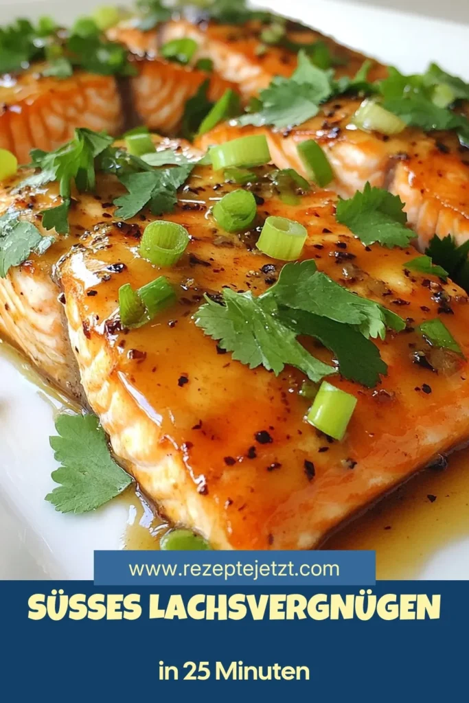 Entdecken Sie unser einfaches und köstliches glasierten Lachs Rezept! Dieser süß und herzhaft Lachs mit brauner Zucker Glasur ist perfekt für ein schnelles Lachsgericht. Mit Lachsfilets und Sojasauce ist dieses Rezept ideal für ein gesundes Abendessen. Genießen Sie die Aromen von Ingwer und Knoblauch, während Sie in nur 25 Minuten ein fantastisches Gericht zaubern. Probieren Sie es aus und speichern Sie das Rezept! #LachsRezept #GesundeRezepte #SchnelleGerichte #Küchenliebe