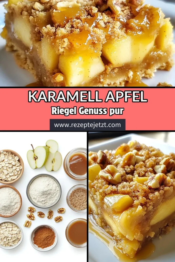 Entdecken Sie dieses köstliche Rezept für Karamell-Apfel-Riegel, das perfekte Apfel-Karamell-Dessert für jede Gelegenheit! Diese Cranblei mit Äpfeln sind ganz einfach zuzubereiten und kombinieren saftige Äpfel mit einer knusprigen Krume. Genießen Sie gesunde Apfel-Krümel, die ideal für den Desserttisch oder als Snack sind. Probieren Sie dieses einfache Karamell-Dessert aus und bringen Sie Ihre Freunde zum Staunen! #KaramellApfelRiegel #CranbleiMitÄpfeln #ApfelKaramellDessert #GesundeApfelKrümel
