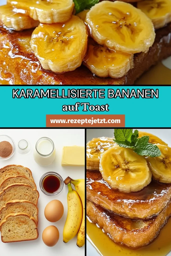 Entdecke das verlockende Rezept für karamellisierte Bananen-Toast! Dieses französische Toast Rezept kombiniert ein luftiges Bananenbrötchen mit Zimt und köstlichen, süßen karamellisierten Bananen. Perfekt für ein einfaches Frühstücksrezept, das deine Familie begeistern wird. Probiere es aus und genieße eine unvergessliche morgendliche Leckerei! Speichere es jetzt und verschenke den Genuss! #KaramellisierteBananenToast #FranzösischesToastRezept #BananenbrötchenMitZimt #EinfacheFrühstücksrezepte