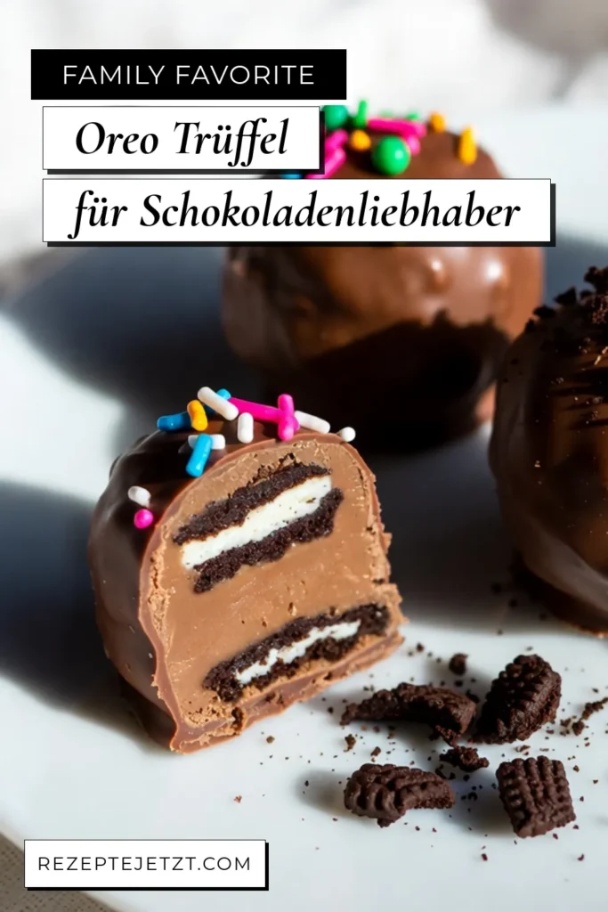 Entdecke das köstliche Rezept für Schokoladenüberzogene Oreo-Trüffel! Mit nur wenigen Zutaten kannst du diese einfachen Trüffel selber machen, die jeden Süßigkeitenliebhaber begeistern. Verwende Frischkäse für die perfekte Konsistenz und dekoriere deine dekadente Süßigkeit nach Belieben. Ideal für Feste oder als Snack! Probiere es aus und teile deine Ergebnisse! #OreoTrüffelRezept #Schokoladentrüffel #einfacheTrüffel #SüßigkeitenRezepte